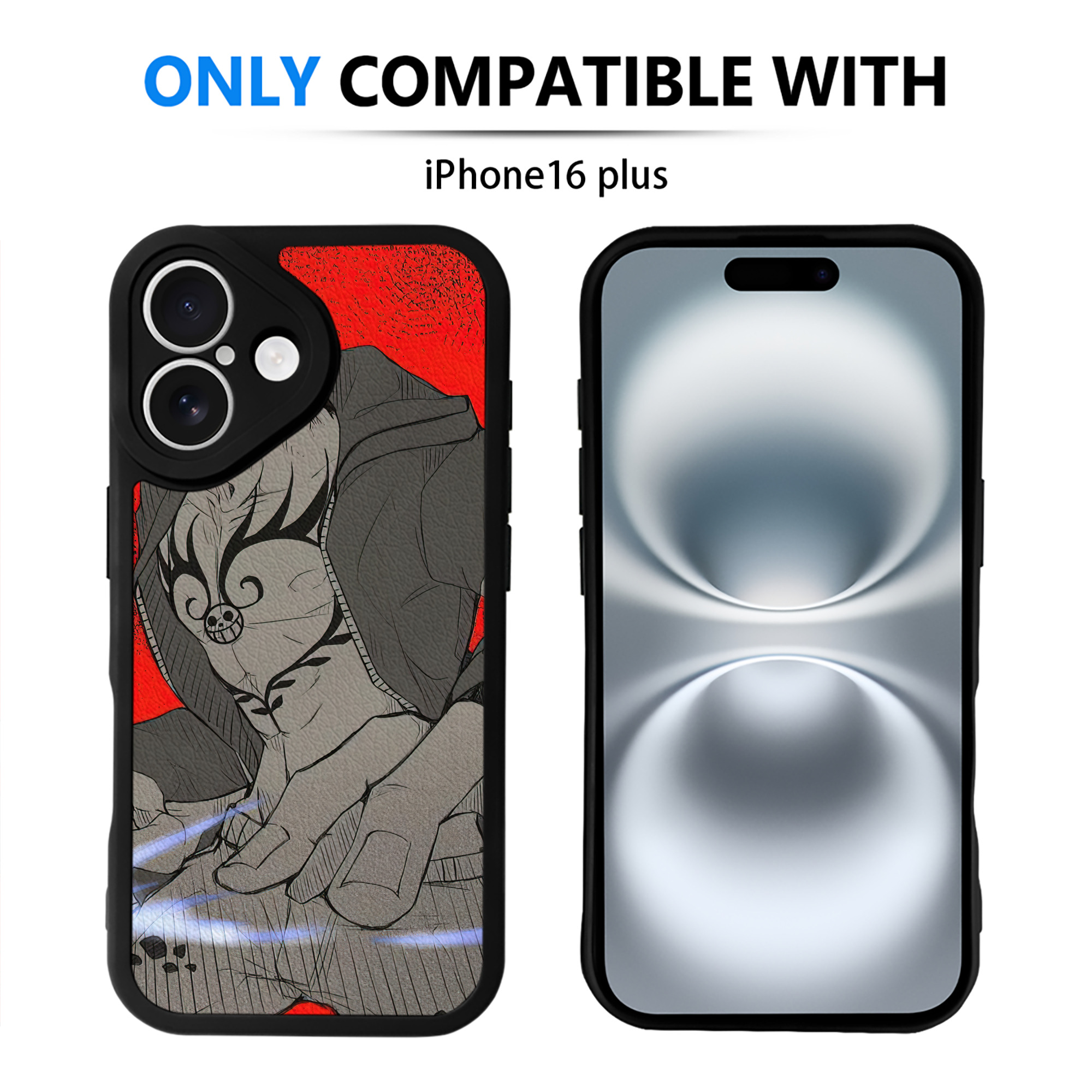 （画像用） ワンピース ONE PIECE 【iPhone 16シリーズ対応】シリコンスマホケース（レザー調） 材質：シリコン